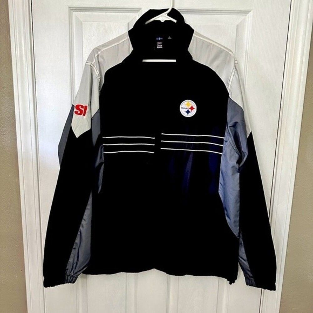 Pittsburgh Steelers Reebok NFL Windbreaker Men's Large Sports Illustrated 90’s